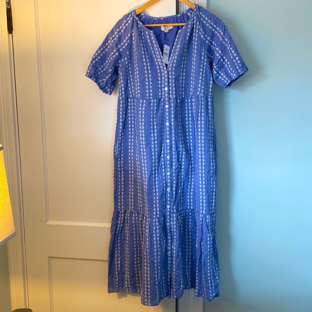 NEW Blue Midi-Dress, LOFT, Medium, New with Tags on